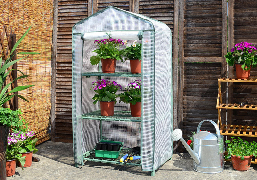 3-Tier PE Mini Greenhouse With 3 Shelves